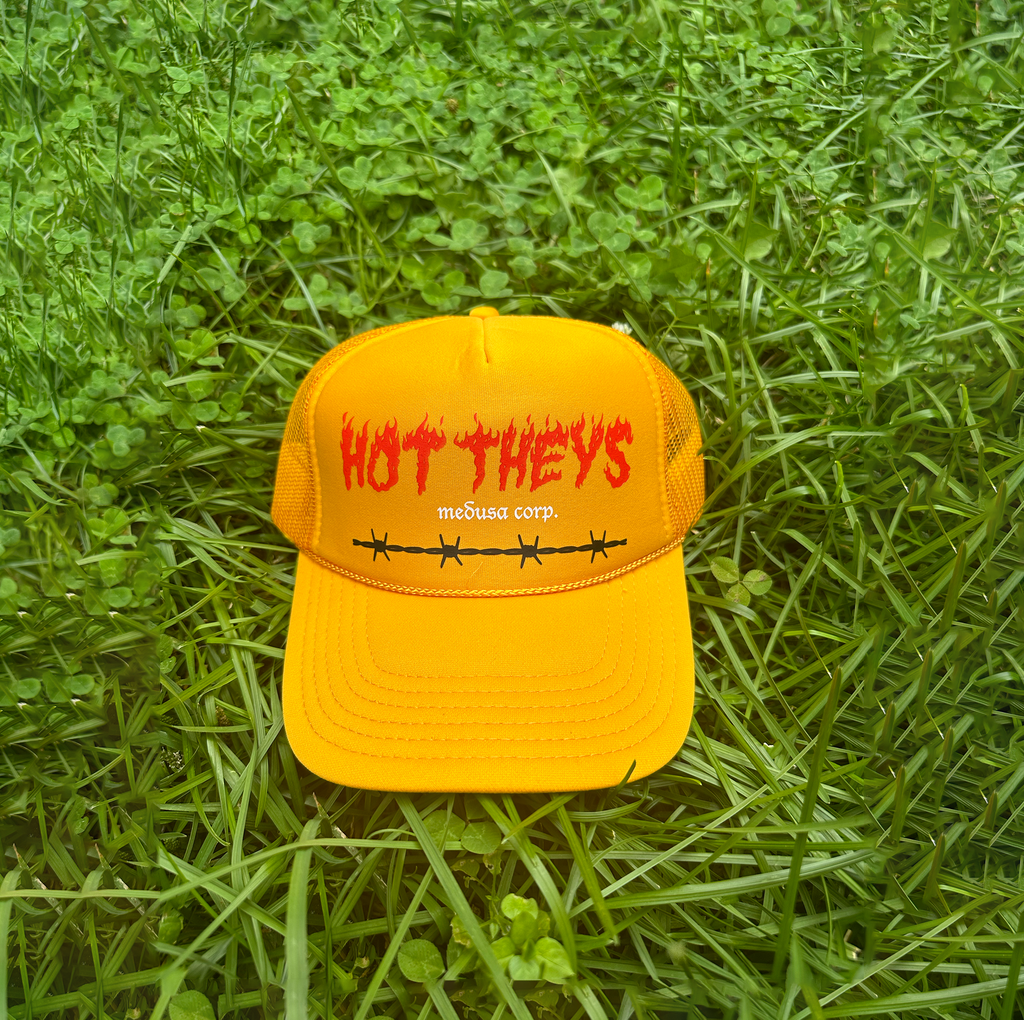 GRiZ HOT THEYS Medusa Trucker Hat in Yellow