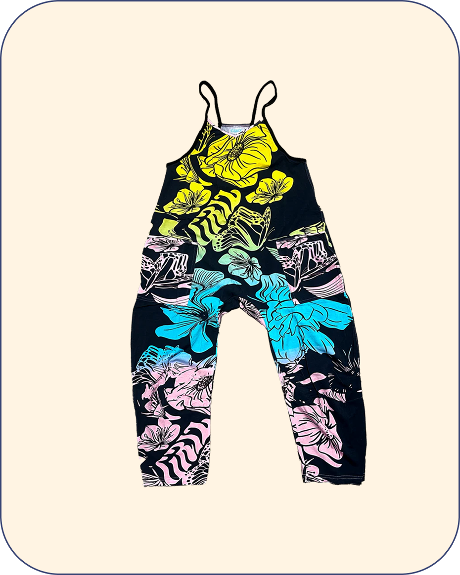 GRiZ Floral Warp Onesie Romper
