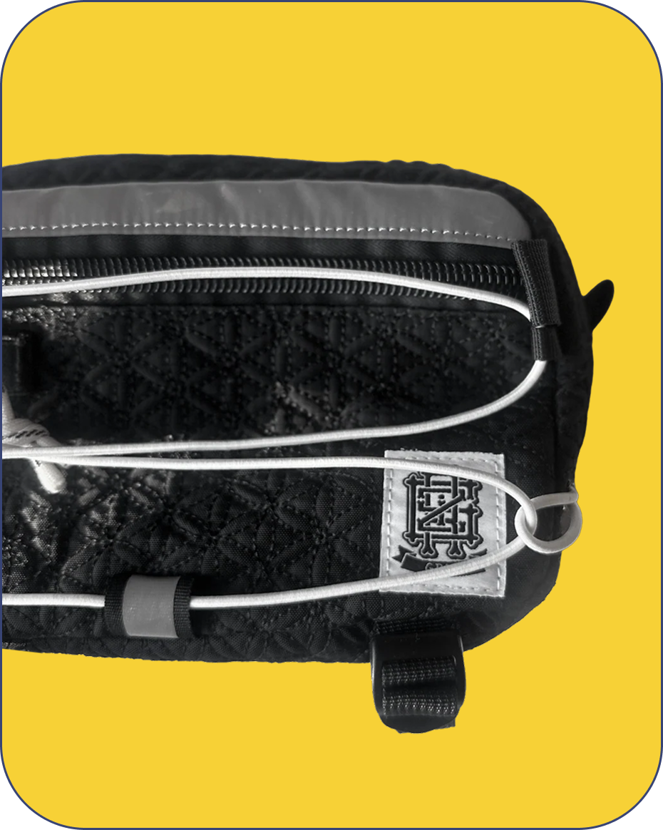 GRiZ Embroidered Cross Body Day Bag in Black