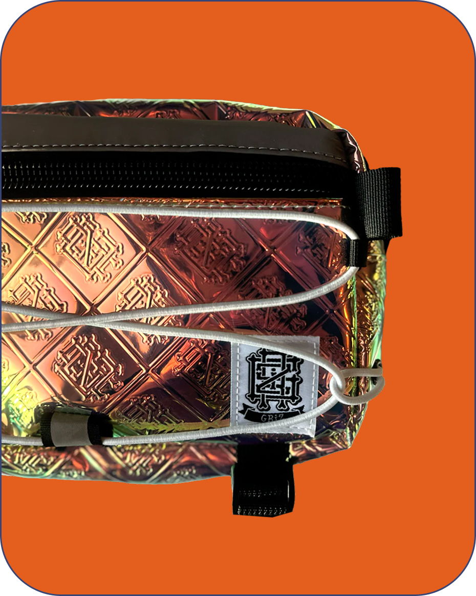 GRiZ Cross Body Day Bag in Irridescent Bones