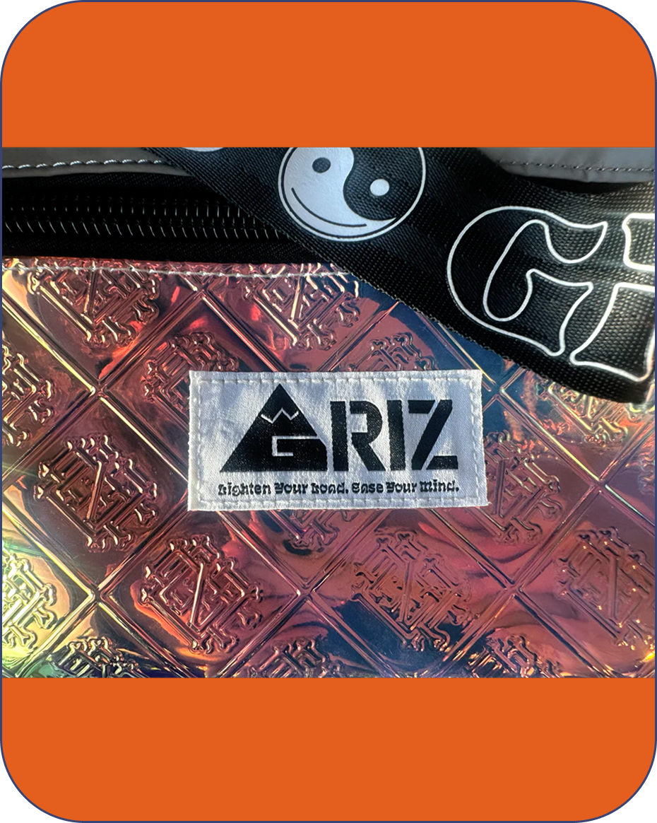 GRiZ Cross Body Day Bag in Irridescent Bones