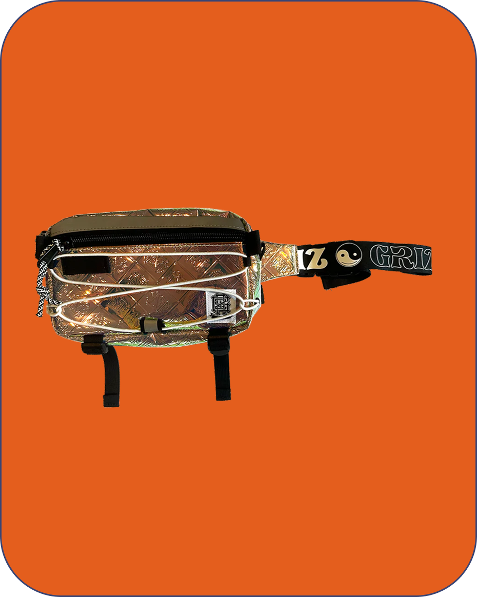 GRiZ Cross Body Day Bag in Irridescent Bones