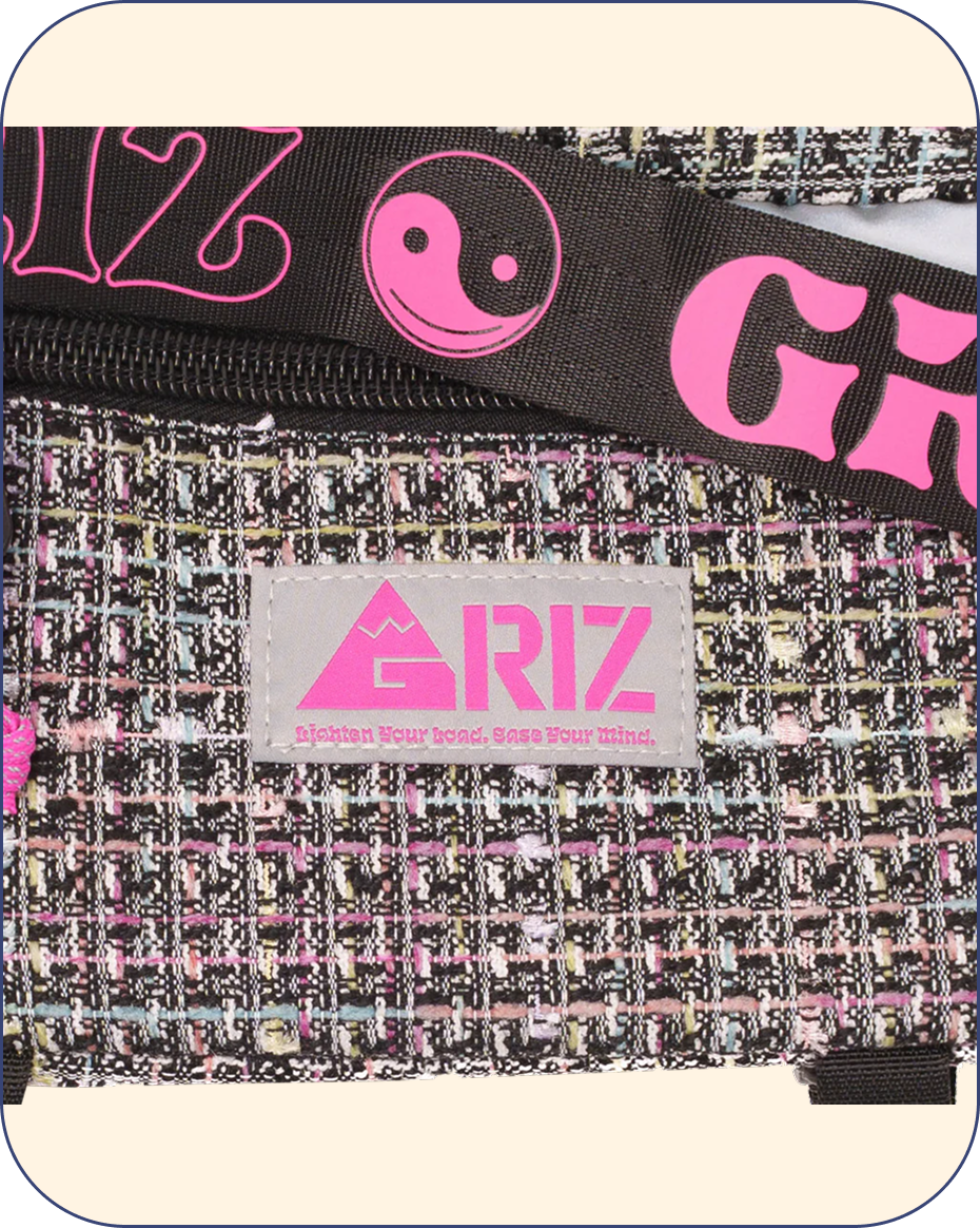 GRiZ Rainbow Houndstooth Cross Body Day Bag