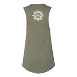 Souls Made of Stars Women's Sleeveless Top in Earth Green