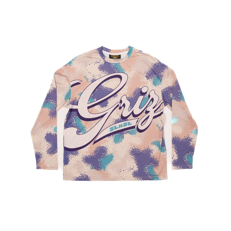 GRiZ Script Dye Sub Long Sleeve in Spray Camo