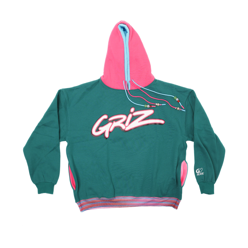 GRiZ Double-Hooded "Sportsball Warmup" Pullover Hoodie in Retro
