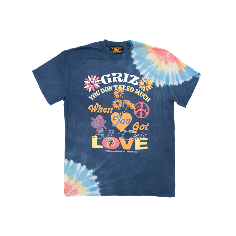 GRiZ "All This Love" Tee in Blossom Tie Dye