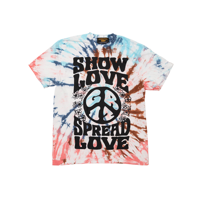 GRiZ Show Love Tee in Sky Clay Swirl Tie Dye