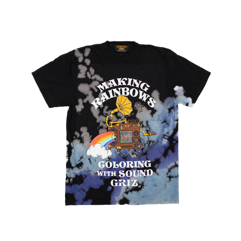 GRiZ "Making Rainbows" Tee in Inkblot Tie Dye