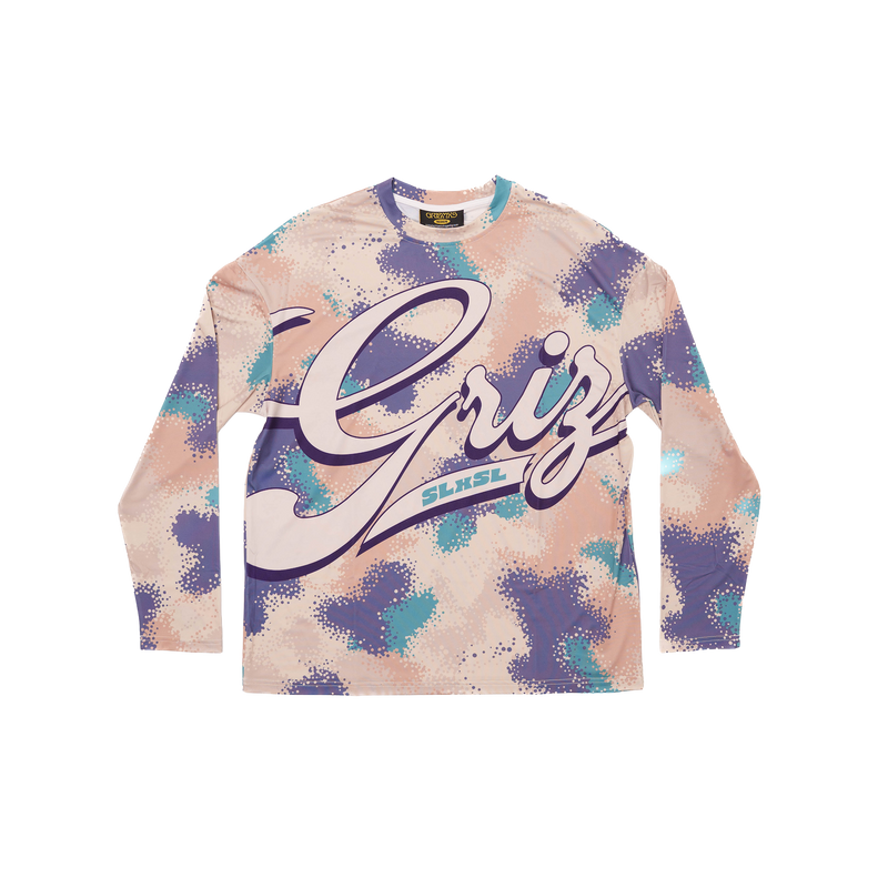 GRiZ Script Dye Sub Long Sleeve in Spray Camo