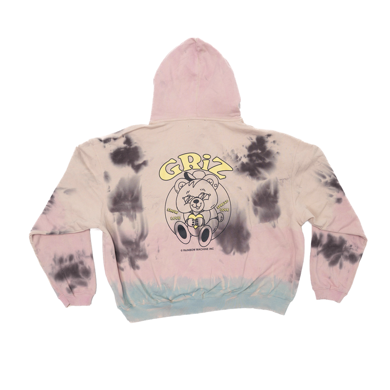 GRiZ "Love Bear" Pullover Hoodie in It-Drips Tie Dye