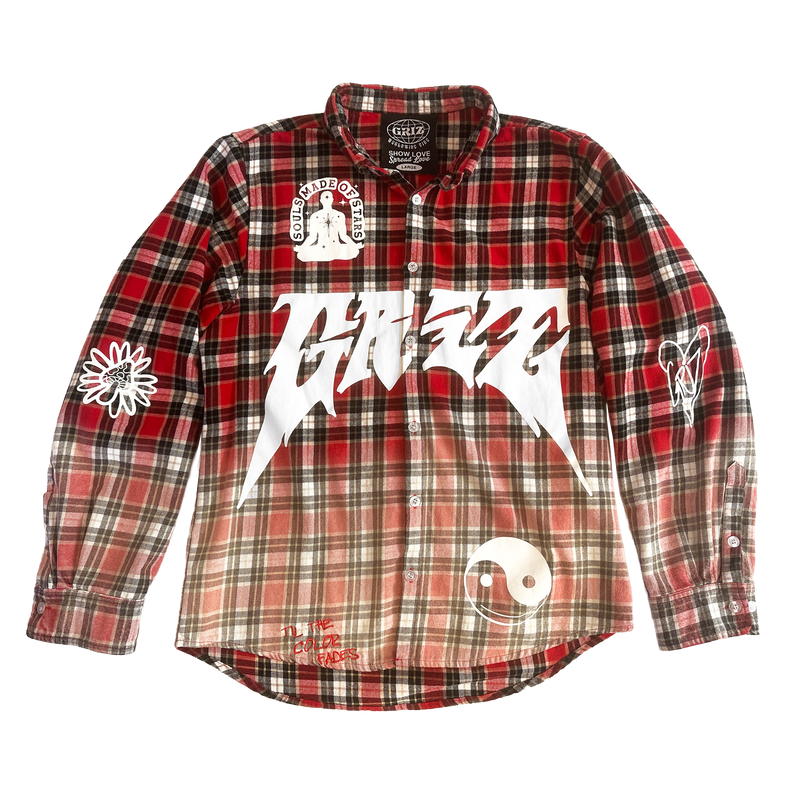 GRiZ "Rooted In Radiance" Button Up Red Flannel