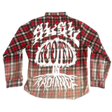 GRiZ "Rooted In Radiance" Button Up Red Flannel