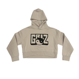 GRiZ Block Logo Pullover Cropped Hoodie Bone