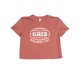 GRiZ Worldwide Vibe Crop Tee in Rosecheek