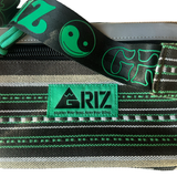 GRiZ Cross Body Day Bag in Woven Summer Greens