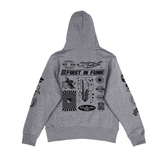 GRiZ Future Funk Pullover Hoodie in Light Heather