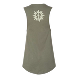 Souls Made of Stars Women's Sleeveless Top in Earth Green