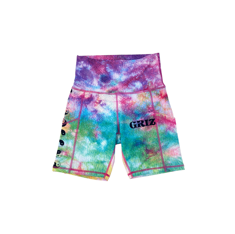 Rainbow Brain High Waisted Bike Shorts