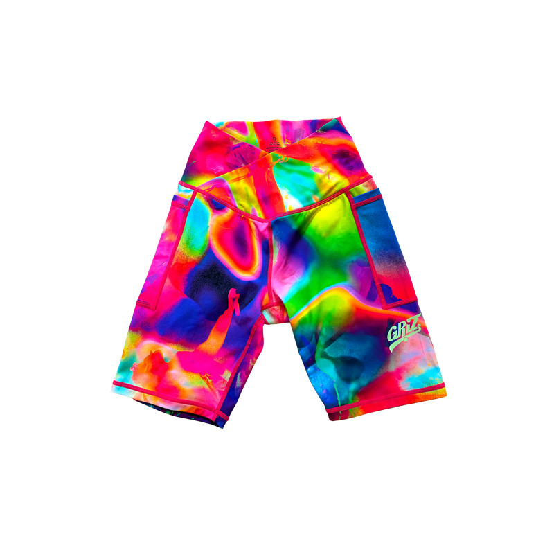 GRiZ Infra Rad Activewear Crossover Waist Bike Shorts