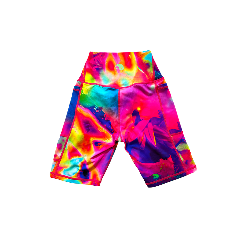 GRiZ Infra Rad Activewear Crossover Waist Bike Shorts