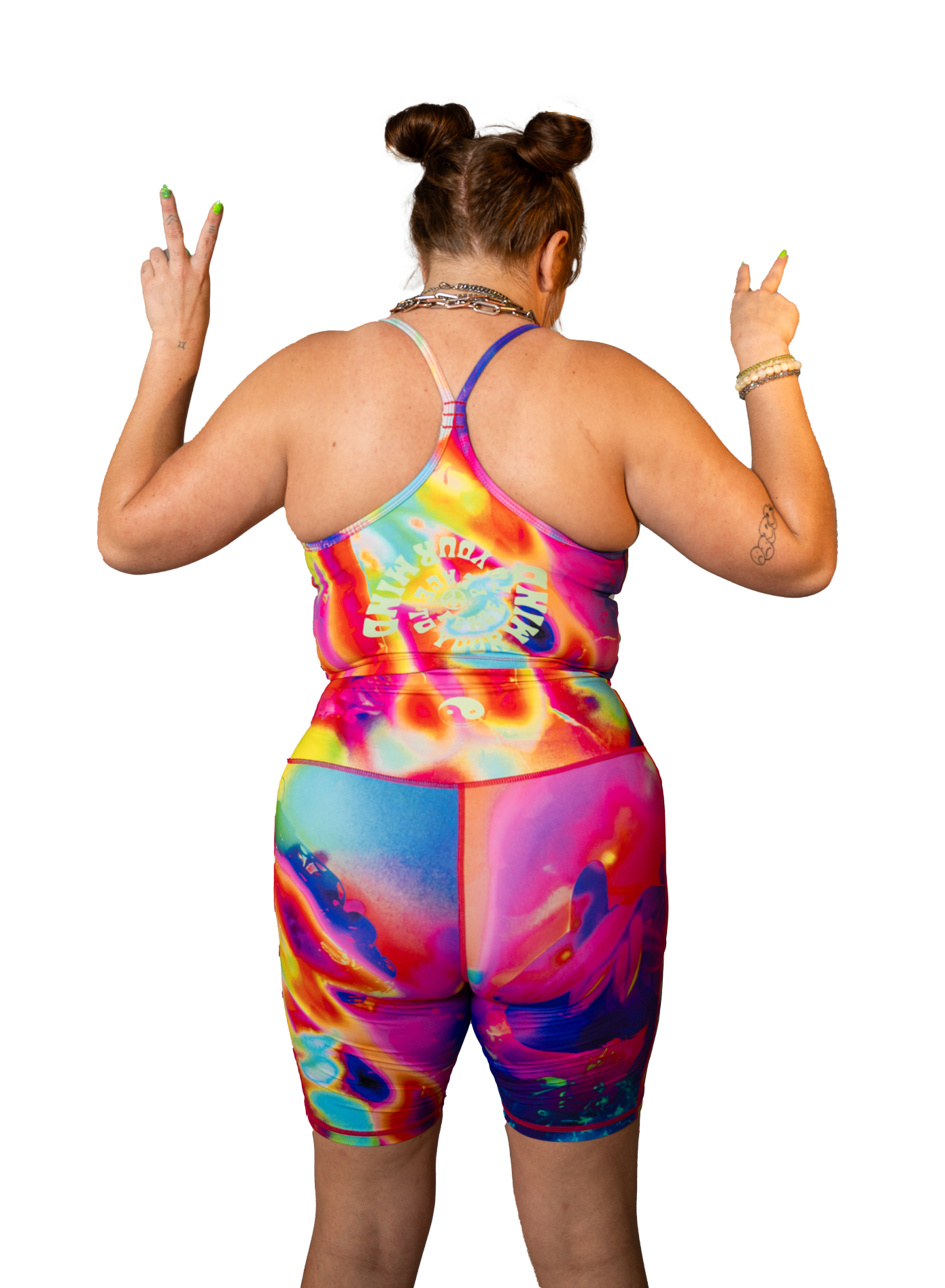 GRiZ Infra Rad Activewear Crossover Waist Bike Shorts