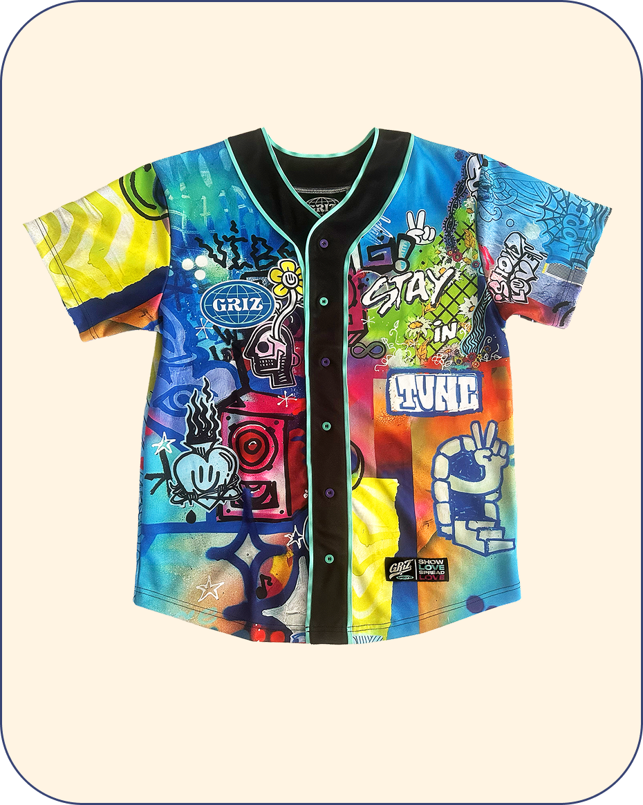 “Stay In Tune” Button Up Team Baseball Jersey