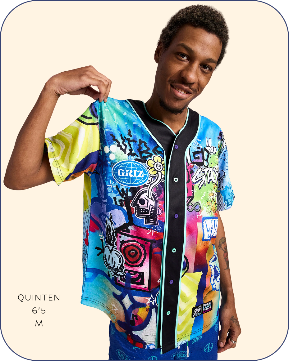 “Stay In Tune” Button Up Team Baseball Jersey