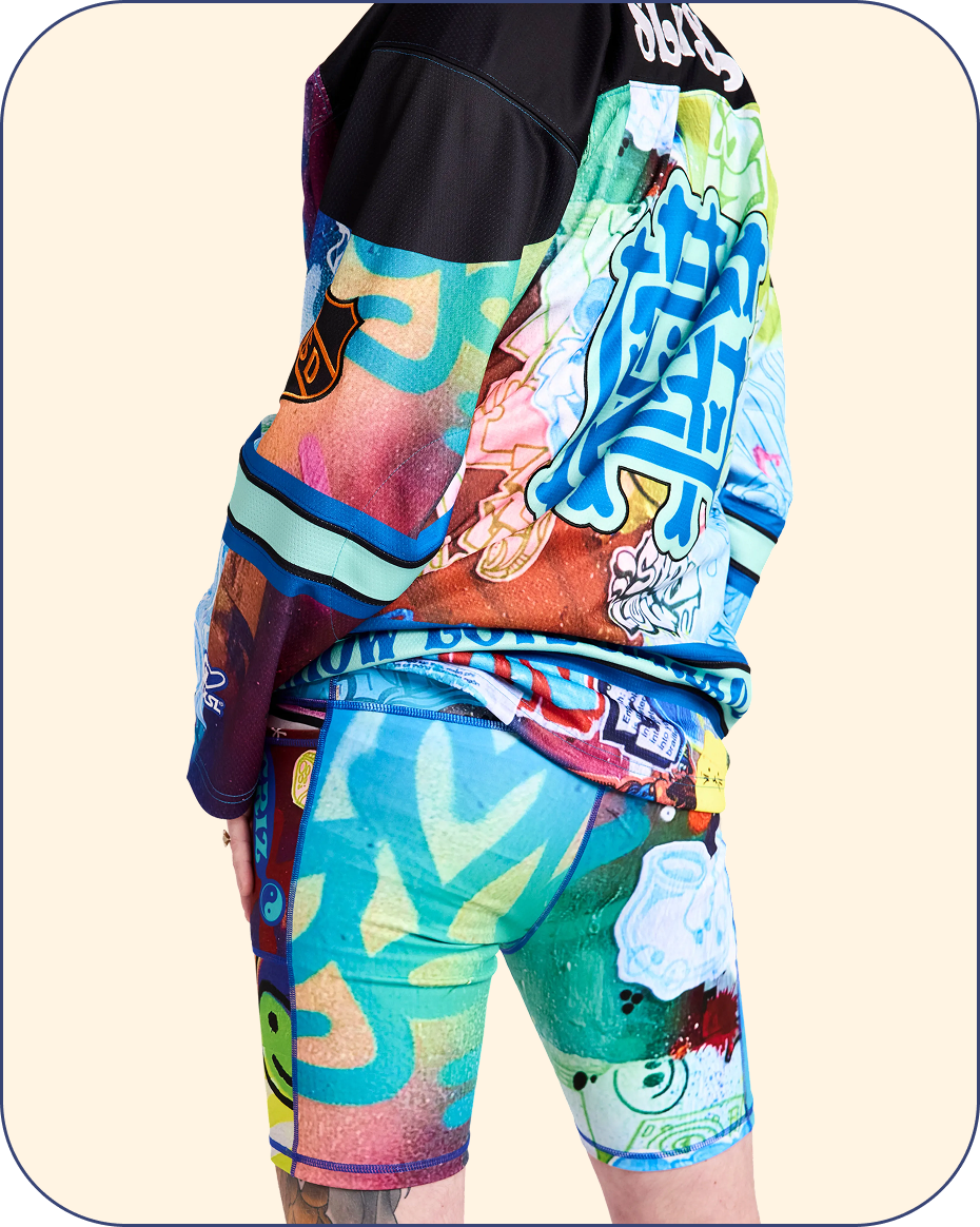 “Stay In Tune” Activewear Crossover Waist Bike Shorts