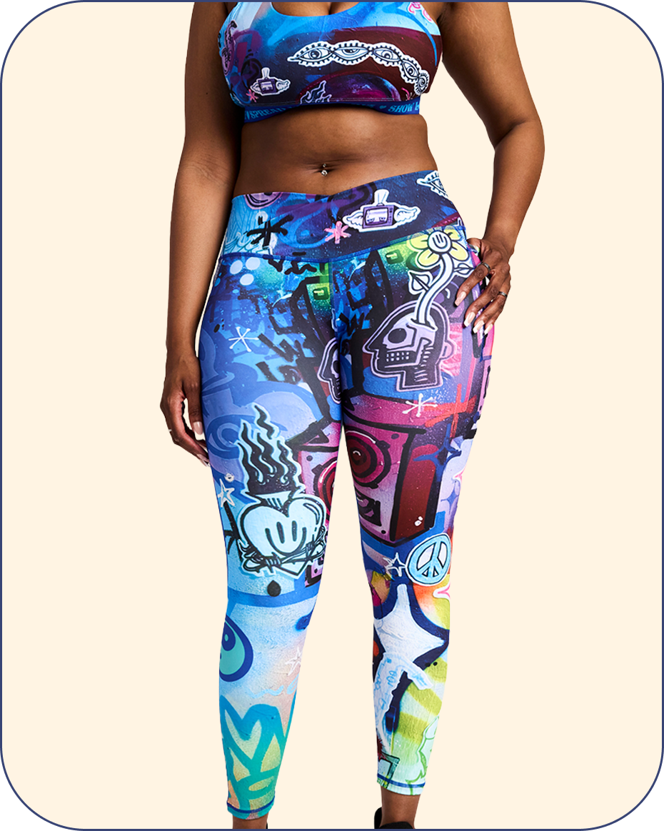 “Stay In Tune” Activewear Crossover Waist Leggings