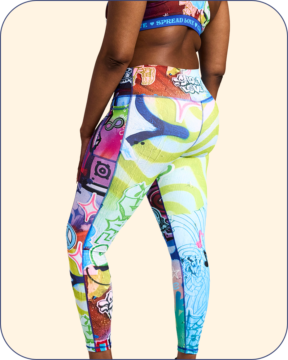 “Stay In Tune” Activewear Crossover Waist Leggings