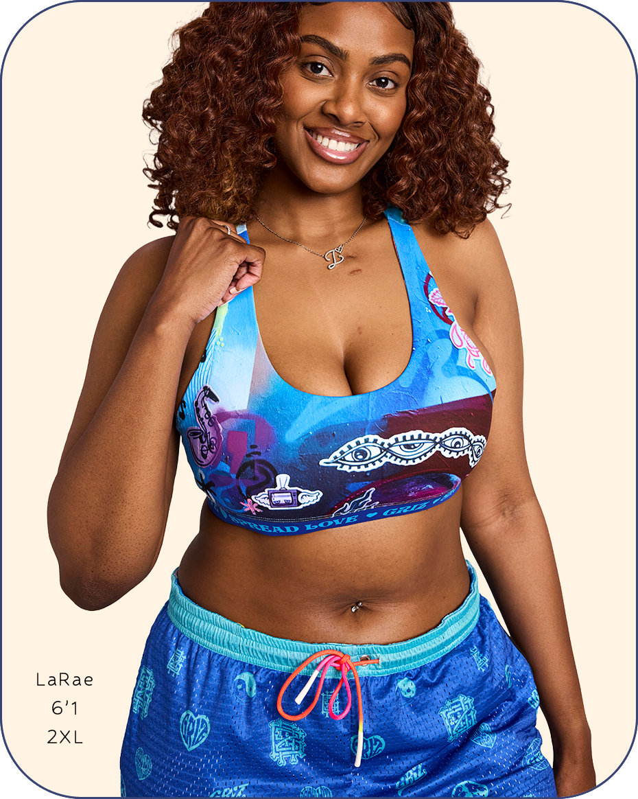 “Stay In Tune” Activewear Racerback Sports Bra