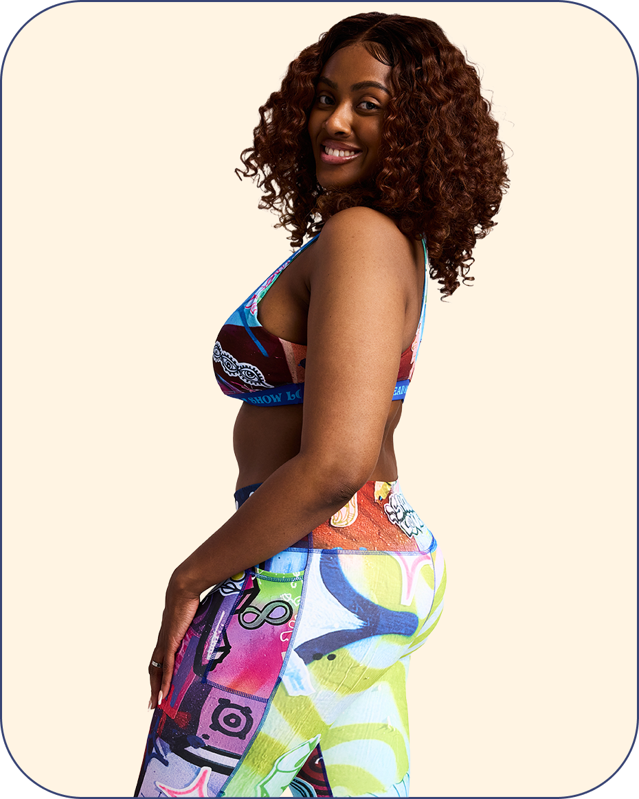 “Stay In Tune” Activewear Racerback Sports Bra