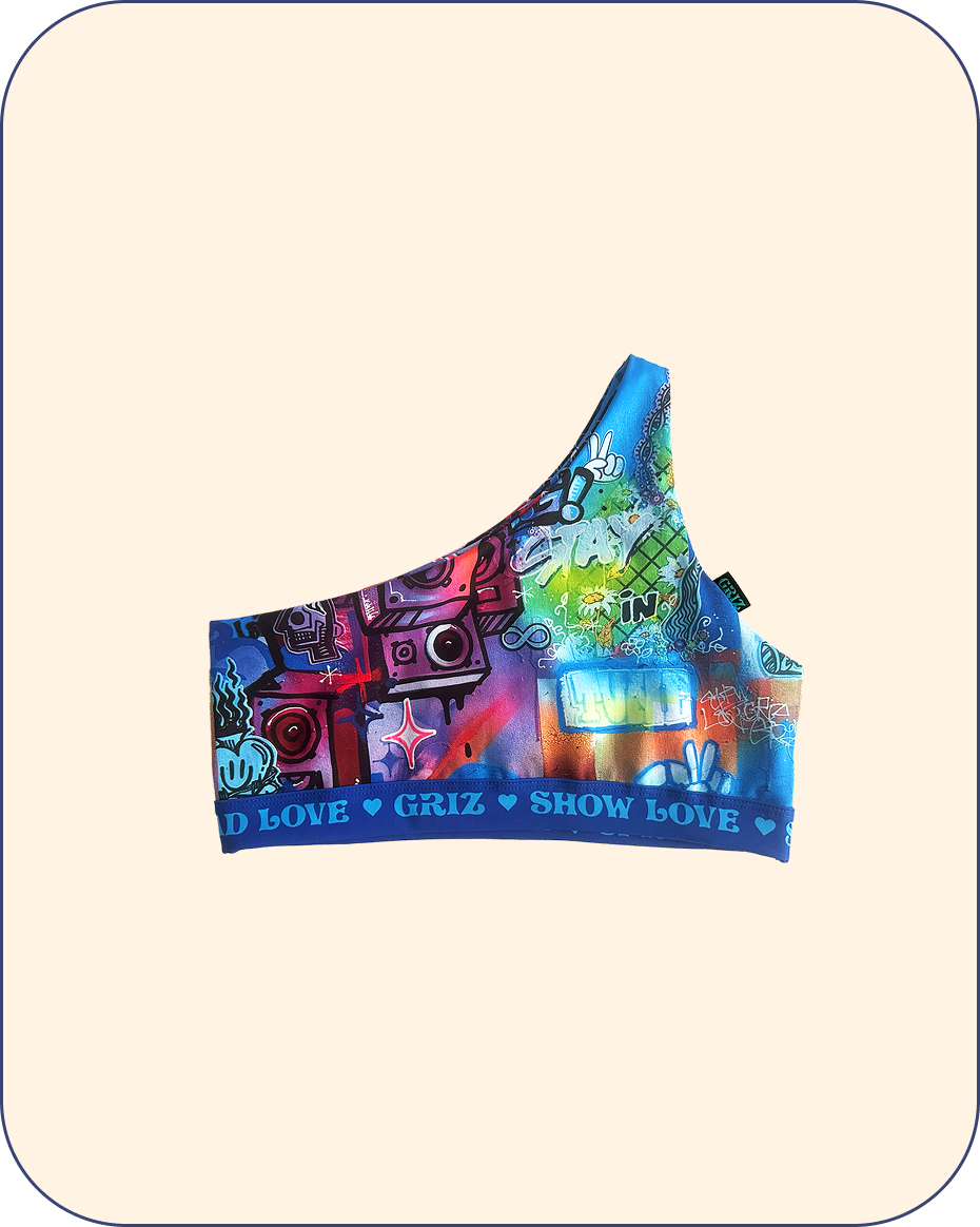“Stay In Tune” Activewear One-shoulder Sports Bra