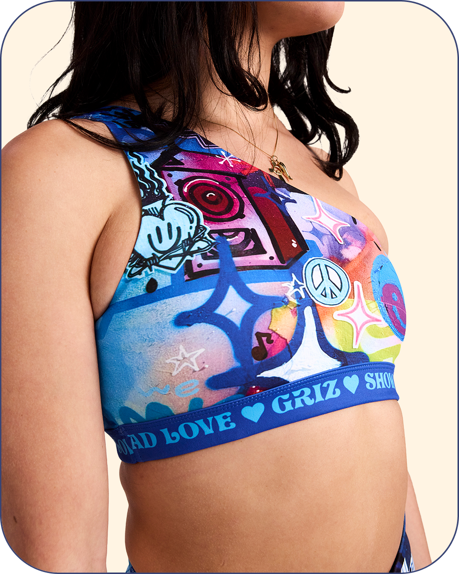 “Stay In Tune” Activewear One-shoulder Sports Bra