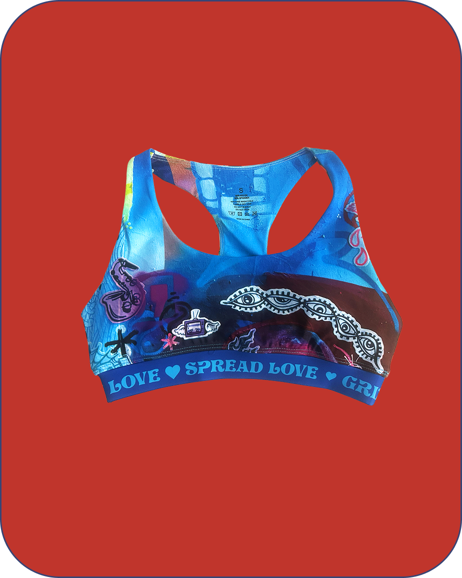 “Stay In Tune” Activewear Racerback Sports Bra