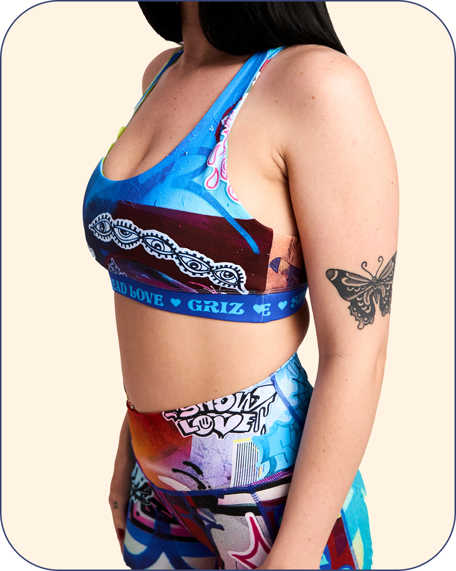 “Stay In Tune” Activewear Racerback Sports Bra