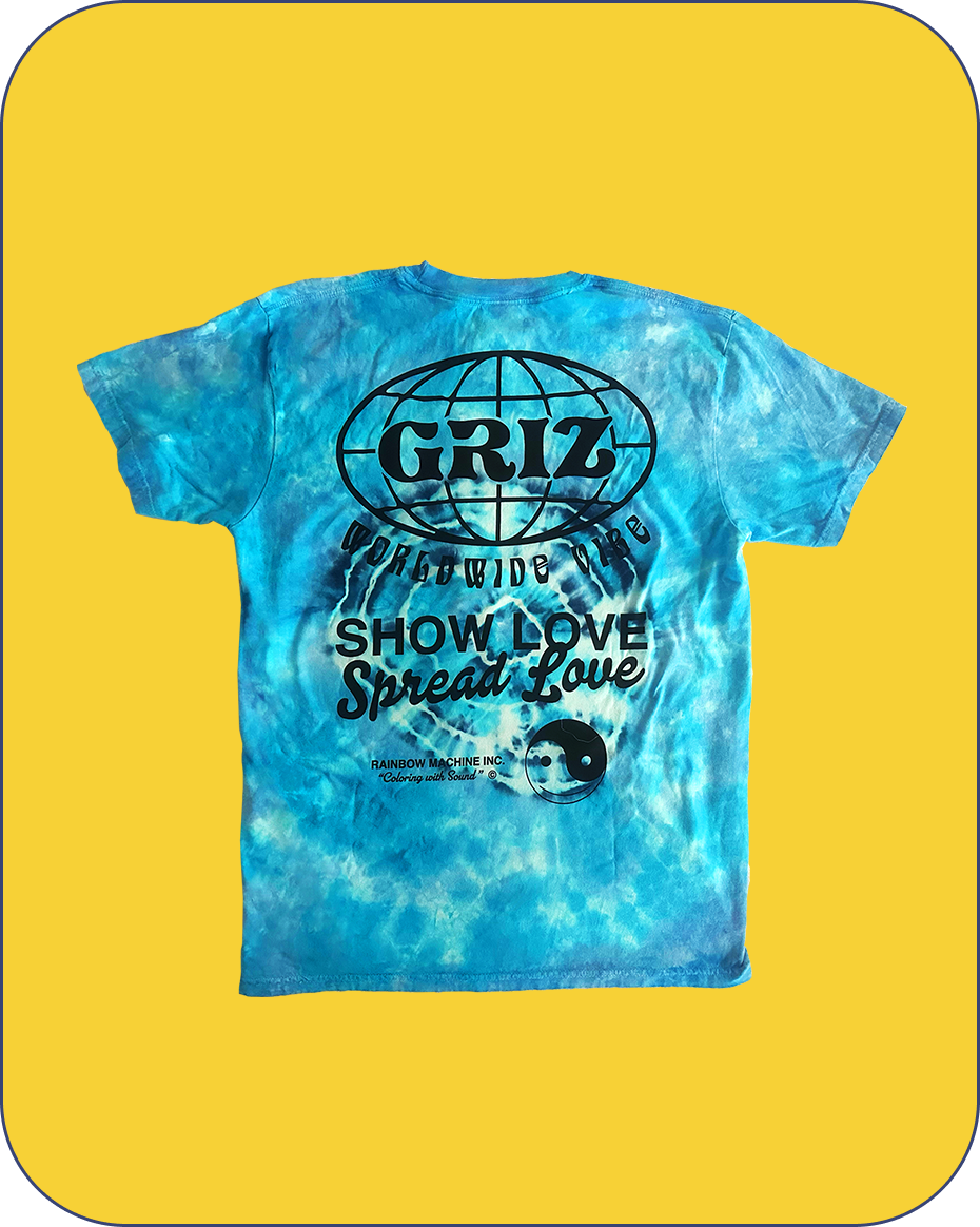 "Worldwide Vibe" Aqua Geode Dye T-Shirt