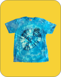 "Worldwide Vibe" Aqua Geode Dye T-Shirt
