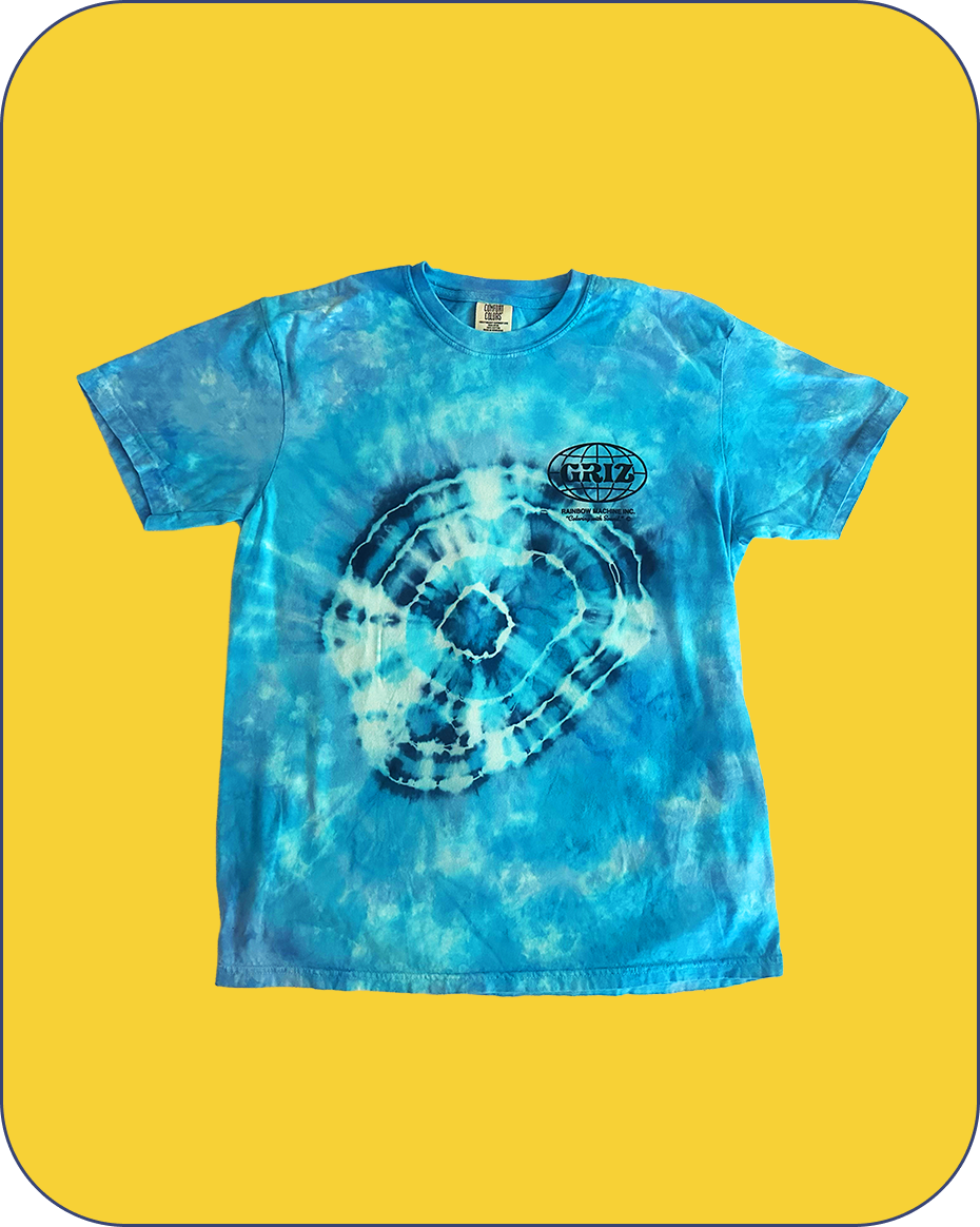 "Worldwide Vibe" Aqua Geode Dye T-Shirt