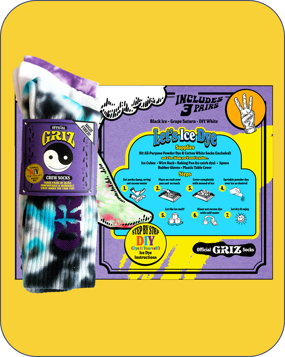 GRiZ V2 DIY Ice Dye Socks Kit 3-Pack!