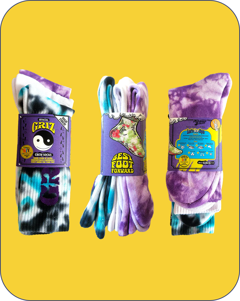 GRiZ V2 DIY Ice Dye Socks Kit 3-Pack!