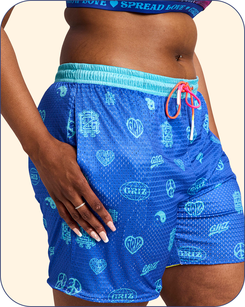 “Stay In Tune” Activewear Reversible Lounge Shorts