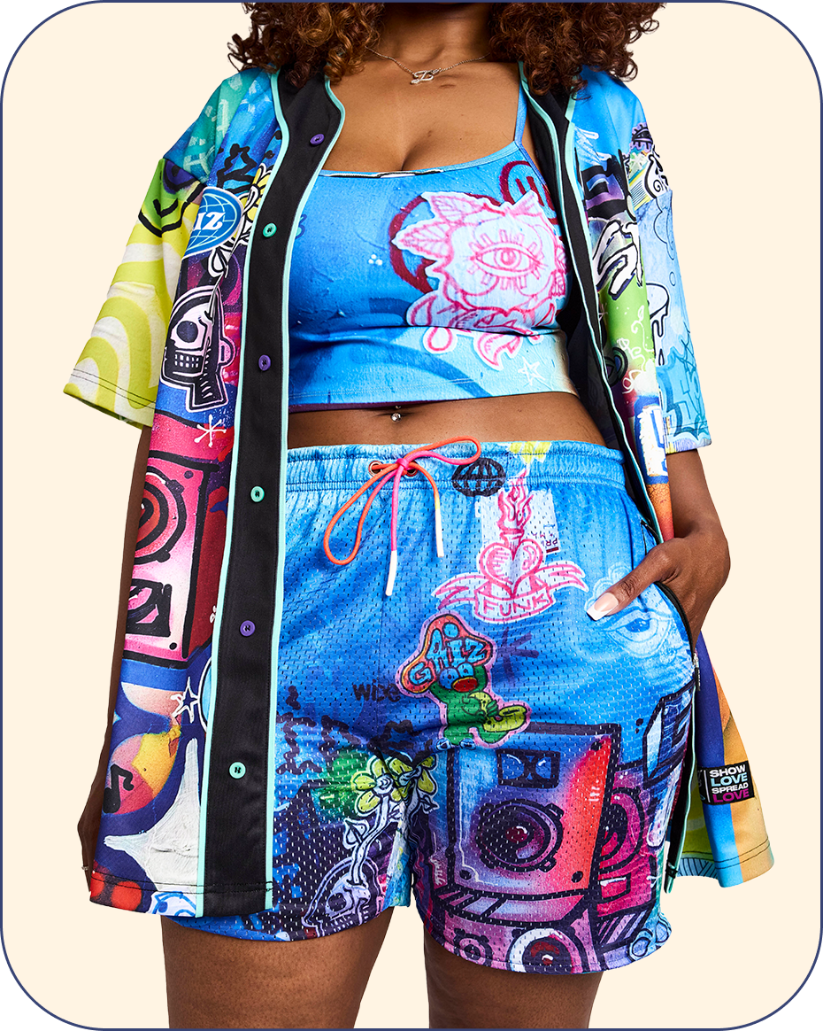 “Stay In Tune” Activewear Reversible Lounge Shorts