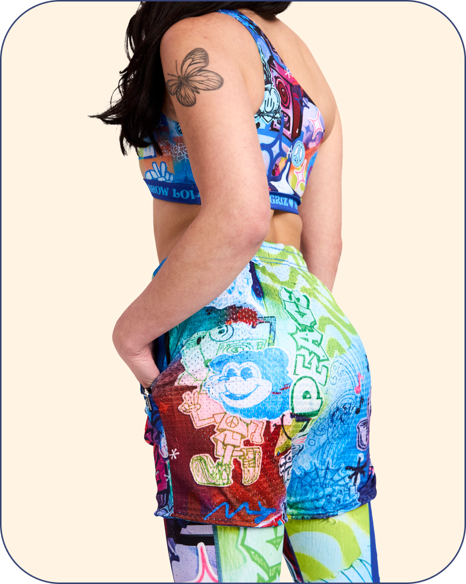 “Stay In Tune” Activewear Reversible Lounge Shorts