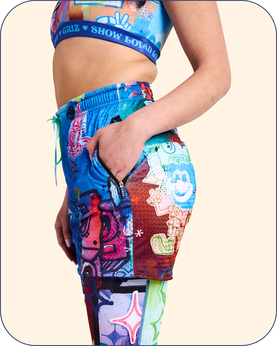 “Stay In Tune” Activewear Reversible Lounge Shorts