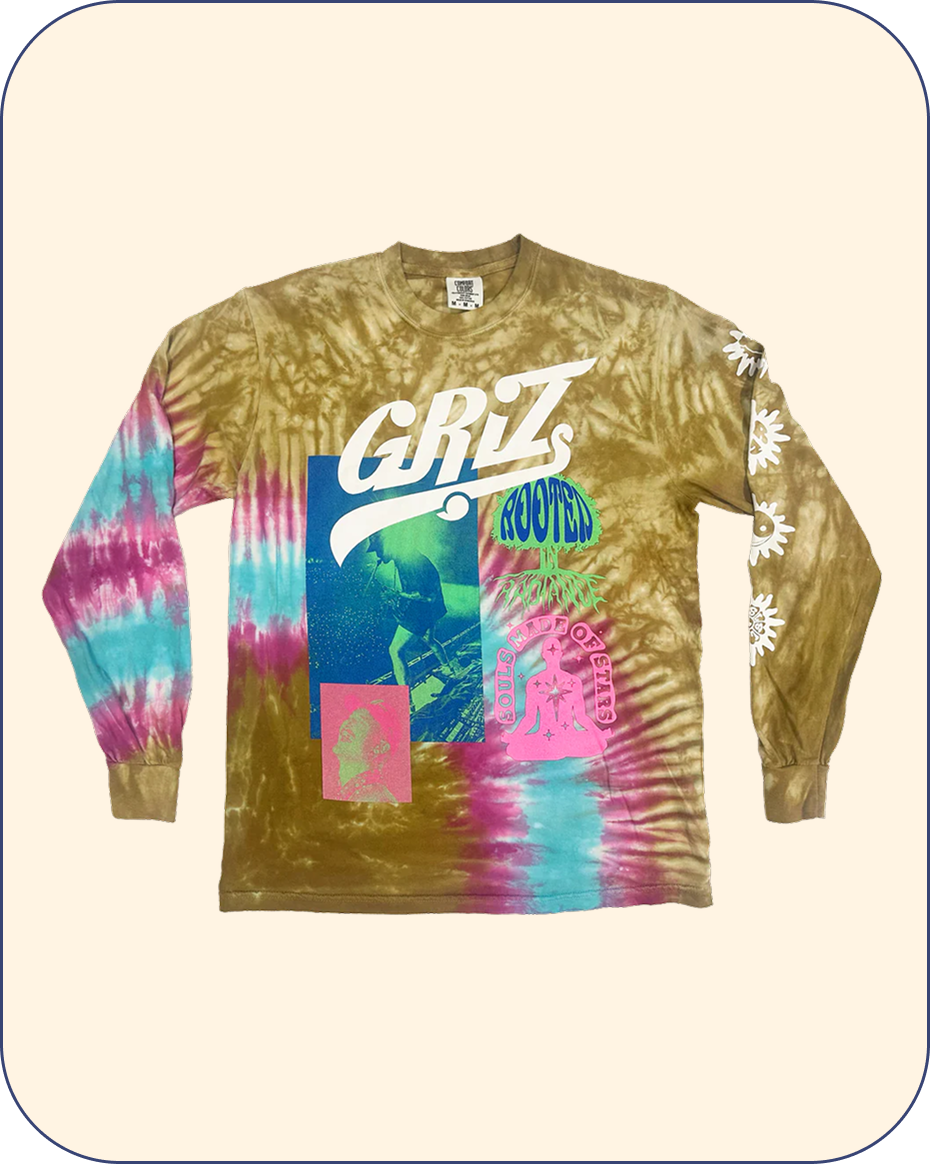 GRiZ Rooted In Radiance Long Sleeve in "Earth Burst" Tie Dye