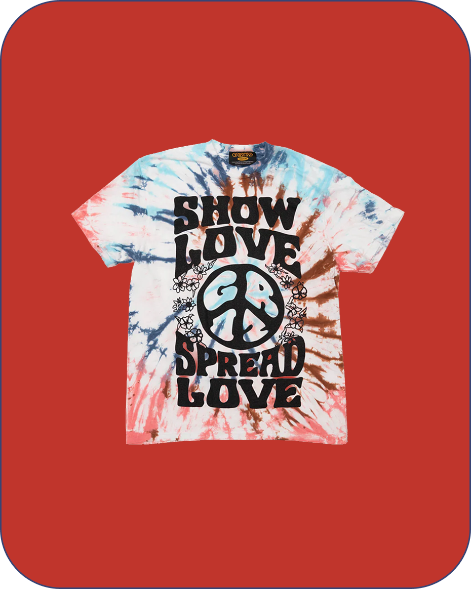 GRiZ Show Love Tee in Sky Clay Swirl Tie Dye