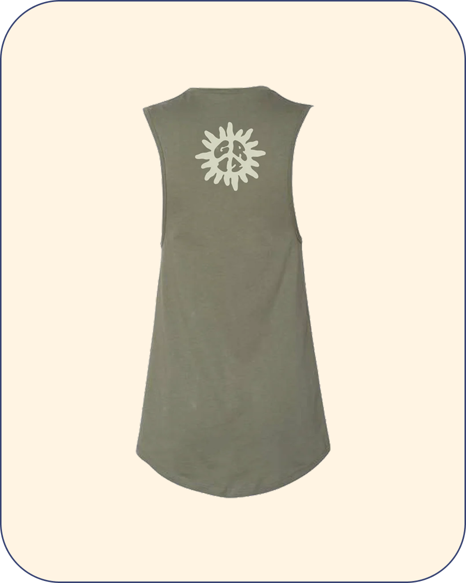 Souls Made of Stars Women's Sleeveless Top in Earth Green