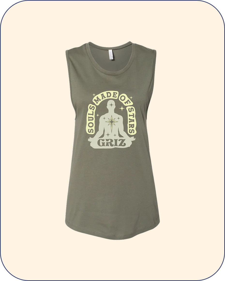 Souls Made of Stars Women's Sleeveless Top in Earth Green